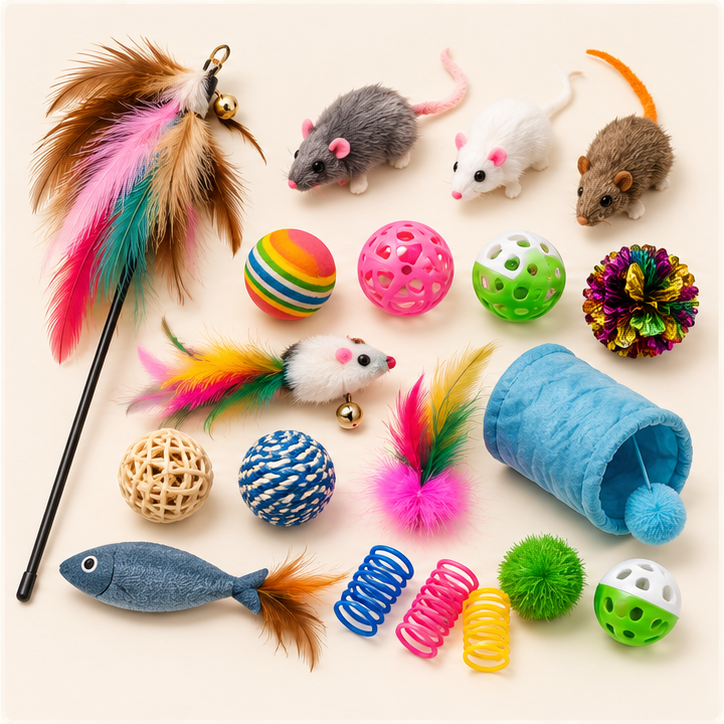 CozyWag 20 piece cat toy variety set