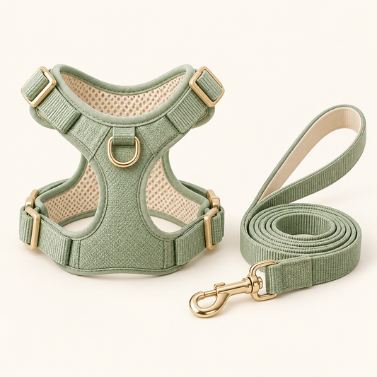 CozyWag adjustable small dog harness and leash set